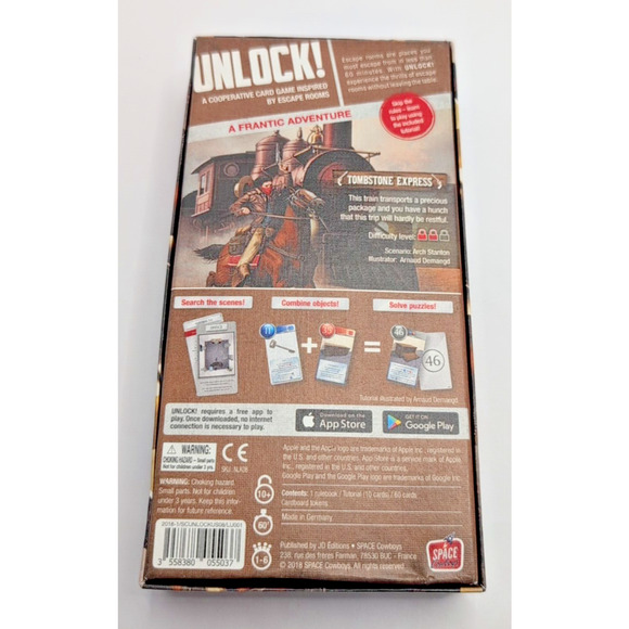 Unlock! Secret Adventures Card Game Tombstone Express Missing One Bullet - Picture 3 of 3